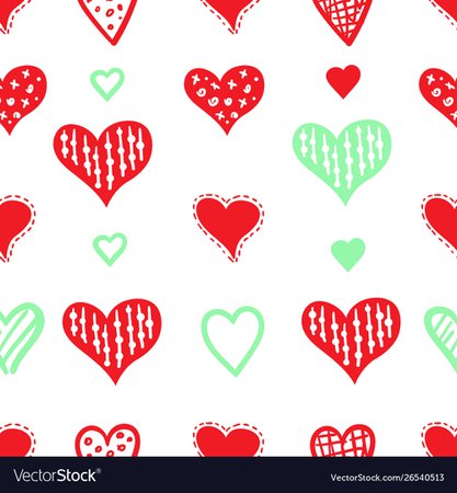 Hearts seamless pattern Royalty Free Vector Image