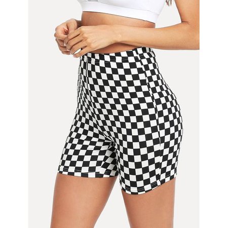Checkered Cycling Shorts