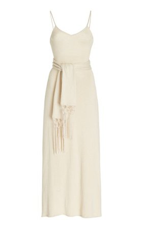 Ara Belted Silk-Cotton Midi Dress By Savannah Morrow | Moda Operandi