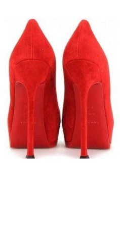 orange red shoes
