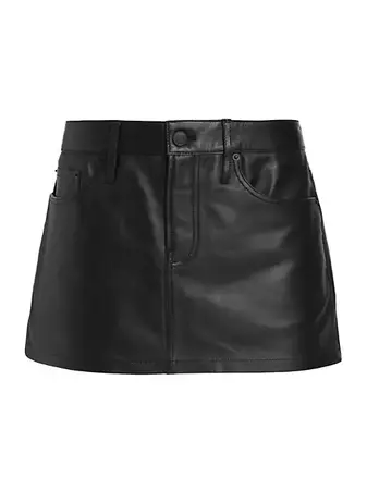 Shop WARDROBE.NYC Leather Five-Pocket Miniskirt | Saks Fifth Avenue