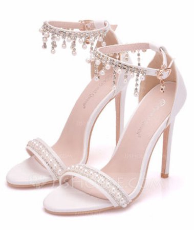 Crystal strappy heels
