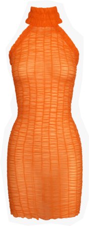 Hanne Bloch orange smock halter dress