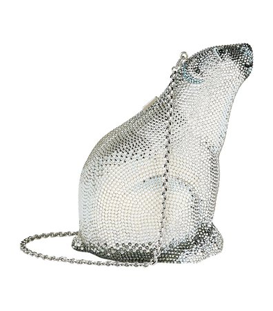 Judith Leiber Crystal Polar Bear Clutch Bag In Multi | ModeSens