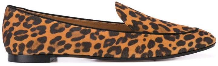 leopard print flat loafers