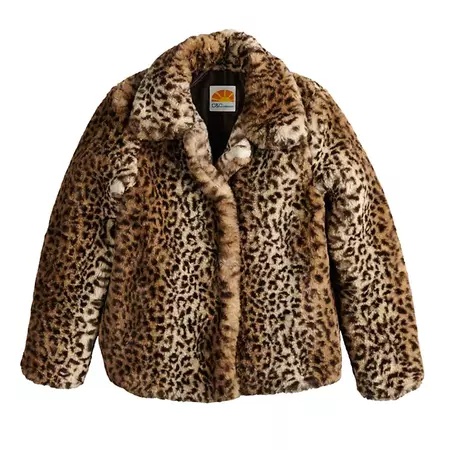 Girls 4-14 C&C Faux-Fur Leopard Midweight Jacket