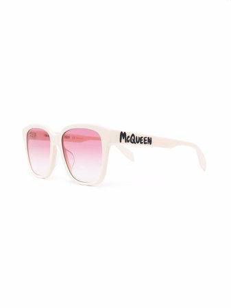Alexander McQueen Eyewear Graffiti square-frame Sunglasses - Farfetch