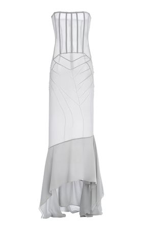 Corseted Silk-Chiffon Maxi Dress By Dolce & Gabbana | Moda Operandi
