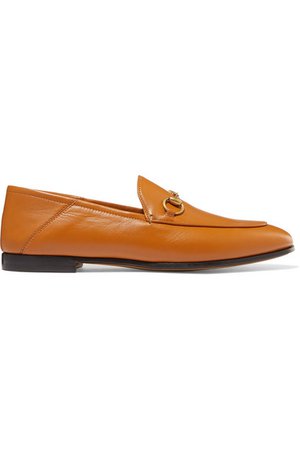 Gucci | Brixton horsebit-detailed leather collapsible-heel loafers | NET-A-PORTER.COM