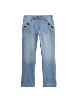 Violeta BY MANGO Buttons flare jeans