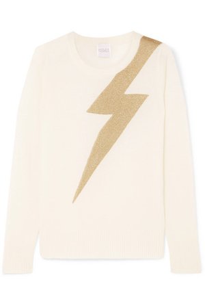 Madeleine Thompson | Greve metallic intarsia cashmere sweater | NET-A-PORTER.COM