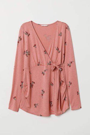 MAMA Wrapover Top - Pink