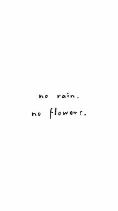 no rain/no flowers