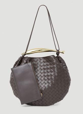 Bottega Veneta Unisex Sardine Shoulder Bag in Brown | LN-CC®