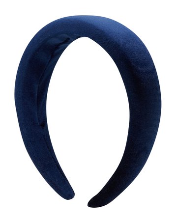 navy velvet headband upright