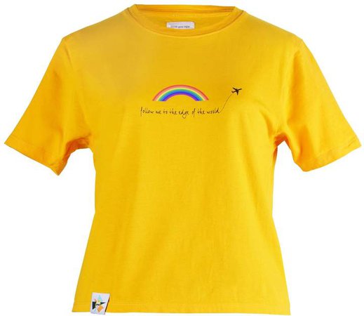 blonde gone rogue - Rainbow Organic T-Shirt In Yellow