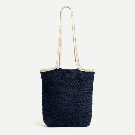 J.Crew: Crochet Market Bag For Women blue