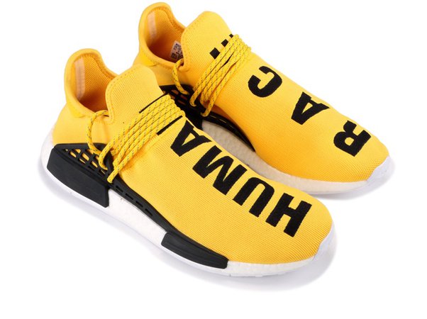 adidas human race yellow and black