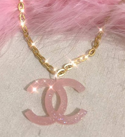 pink aesthetic Chanel necklace