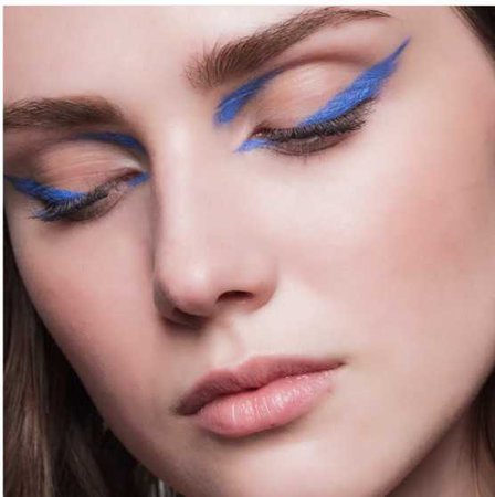 blue Yves saint Laurent makeup