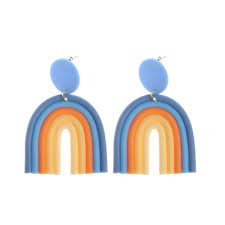 rainbow clay drop earrings - Google Search