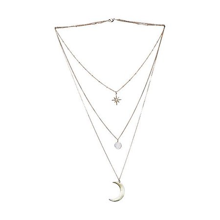Celestia Layered Moon & Stars Necklace – Trellis Lane