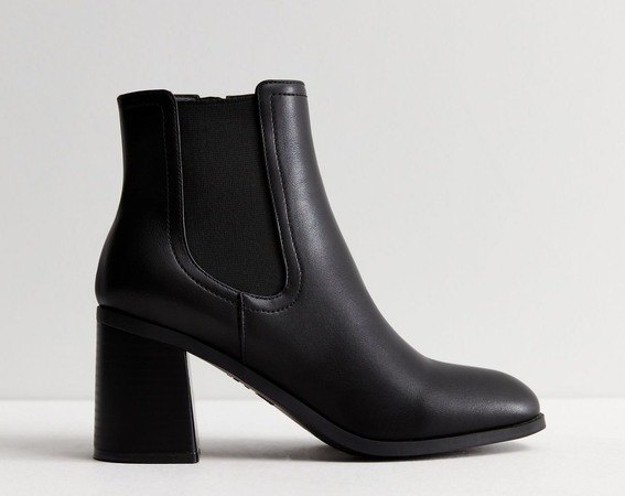 New Look Black Heeled Boots