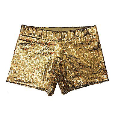 Women's Active / Basic Plus Size Holiday Club Loose Chinos / Shorts Pants - Solid Colored / Polka Dot / Letter Sequins Low Waist Black Gold Silver M L XL / Sexy 6789022 2019 – $17.08