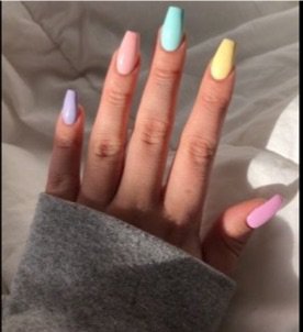 pastel acrylic nails