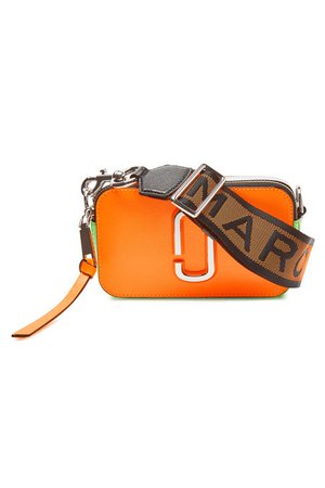 Marc Jacobs - Snapshot Leather Shoulder Bag - orange