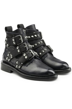 Laureen Embellished Leather Ankle Boots Gr. EU 40