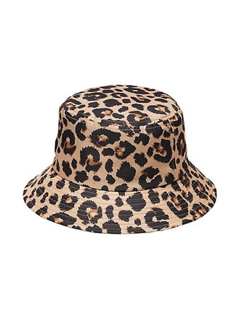 Loeffler Randall Ivy Leopard-Print Nylon Bucket Hat | SaksFifthAvenue