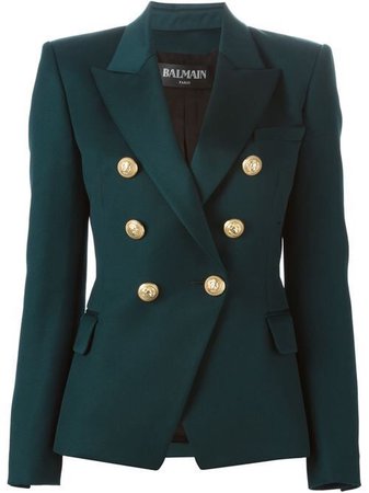 balmain green blazer