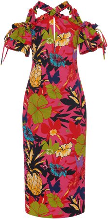 Dundas Floral Halter Maxi Dress Size: 36