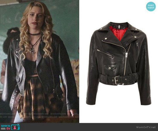 WornOnTV: Betty/Young Alice’s leather jacket on Riverdale | Lili Reinhart | Clothes and Wardrobe from TV