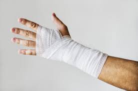 bandages on arm