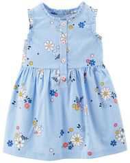 Baby Girl Sleeveless Sateen Dress | Carters.com