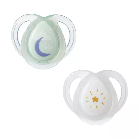 Tommee Tippee Night Time Glow in the Dark Pacifiers (0-6m, 2 Count) - Walmart.com