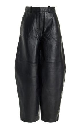 High-Rise Curved-Seam Leather Pants By Co | Moda Operandi