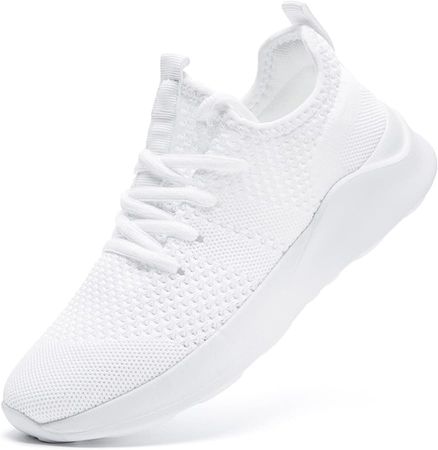 Amazon.com | WYGRQBN Women's Shoes Walking Lightweight Tennis Fashion Sneakers Sports Workout Gym Shoes for Running White US Size 8 | Walking