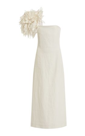 Flower-Detailed Linen Maxi Dress By Chloé | Moda Operandi
