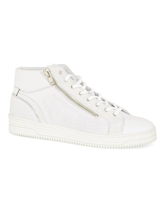 White Leather Drape Mid Boots - TOPMAN USA