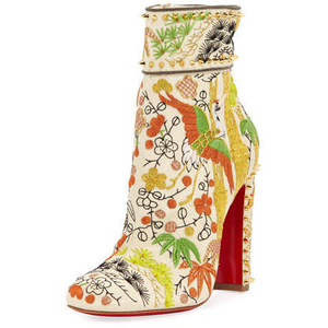 Bamboot Embroidered Red Sole Bootie