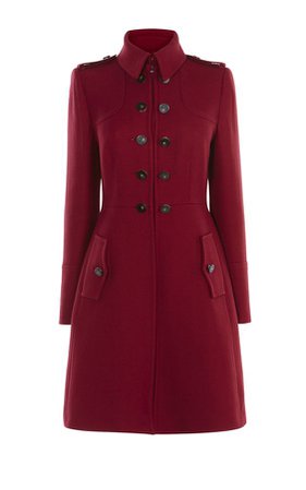 Burgundy red coat