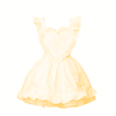 @lollialand - yellow heart maid apron