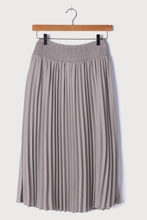 Periwinkle Blue Skirt - Pleated Midi Skirt - Smocked Waist Skirt - Lulus