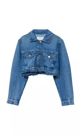 Distressed Studded Super Cropped Denim Jacket | Shop Denim at Papaya  Clothing