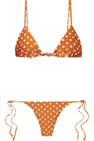 Faithfull The Brand | Polka-dot triangle bikini | NET-A-PORTER.COM