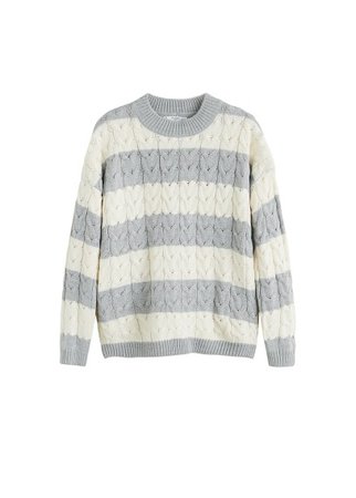 MANGO Knit striped sweater