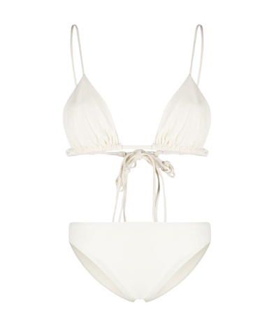 Jil Sander embroidered logo bikini set